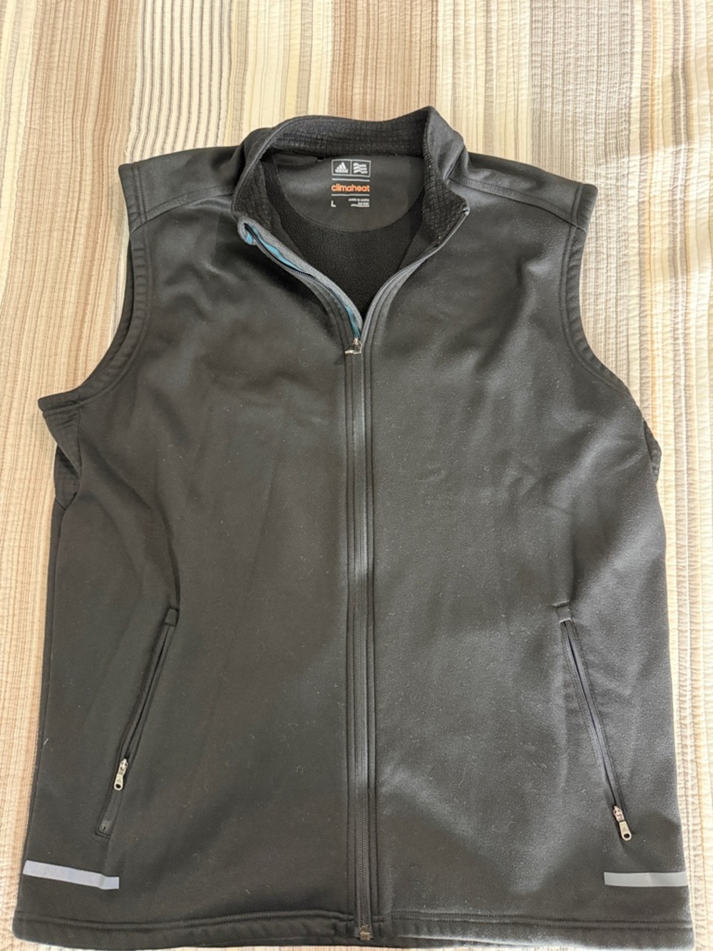 adidas Men’s Black Climawarm Fleece Vest